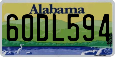AL license plate 60DL594