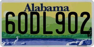 AL license plate 60DL902