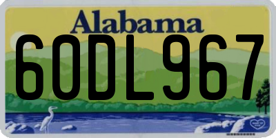 AL license plate 60DL967