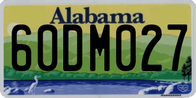 AL license plate 60DM027