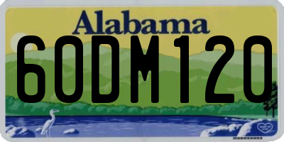 AL license plate 60DM120