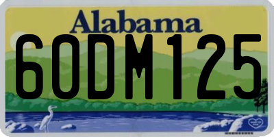 AL license plate 60DM125