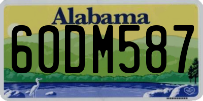 AL license plate 60DM587