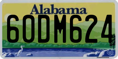 AL license plate 60DM624