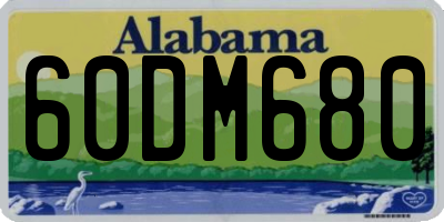 AL license plate 60DM680