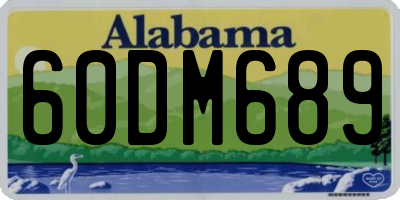 AL license plate 60DM689