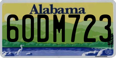 AL license plate 60DM723