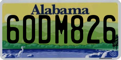 AL license plate 60DM826