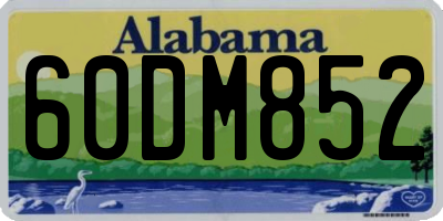 AL license plate 60DM852