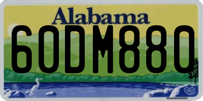 AL license plate 60DM880
