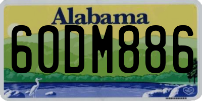 AL license plate 60DM886