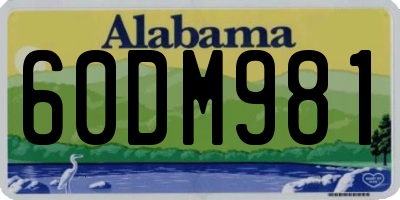 AL license plate 60DM981