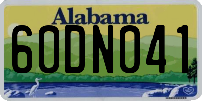 AL license plate 60DN041