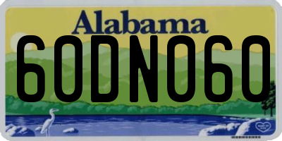 AL license plate 60DN060