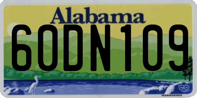 AL license plate 60DN109