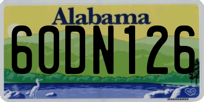 AL license plate 60DN126