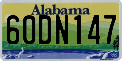 AL license plate 60DN147
