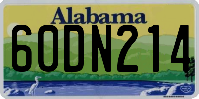 AL license plate 60DN214