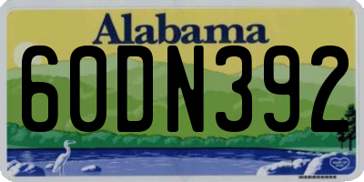 AL license plate 60DN392
