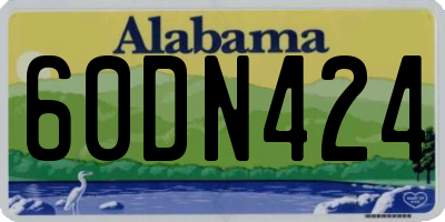 AL license plate 60DN424