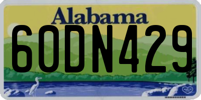 AL license plate 60DN429