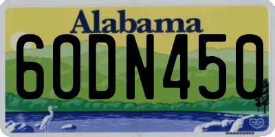 AL license plate 60DN450