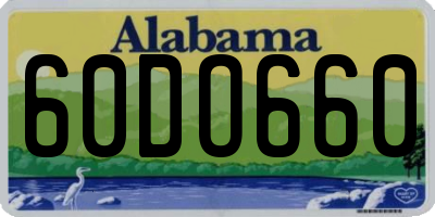AL license plate 60DO660