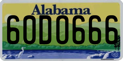 AL license plate 60DO666