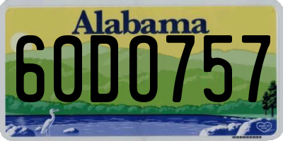 AL license plate 60DO757