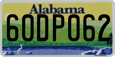 AL license plate 60DP062