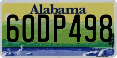 AL license plate 60DP498