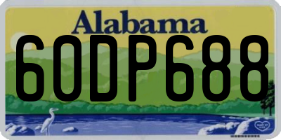 AL license plate 60DP688