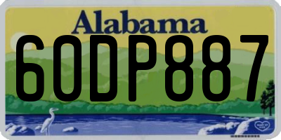 AL license plate 60DP887