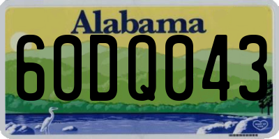 AL license plate 60DQ043