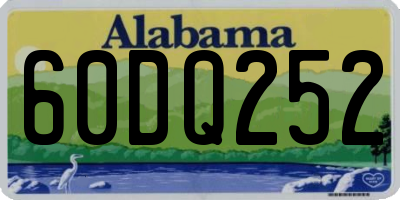 AL license plate 60DQ252