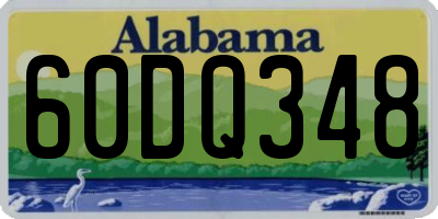AL license plate 60DQ348