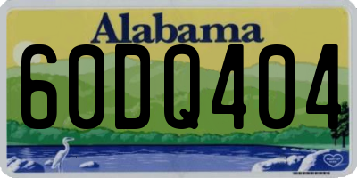 AL license plate 60DQ404