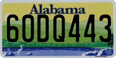 AL license plate 60DQ443
