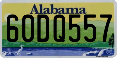 AL license plate 60DQ557