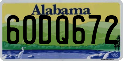 AL license plate 60DQ672
