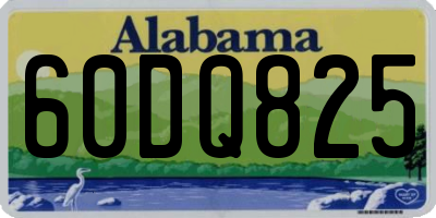 AL license plate 60DQ825