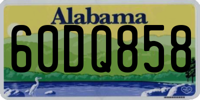 AL license plate 60DQ858