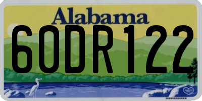 AL license plate 60DR122