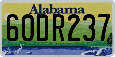 AL license plate 60DR237