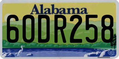 AL license plate 60DR258