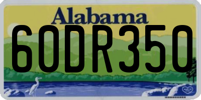 AL license plate 60DR350