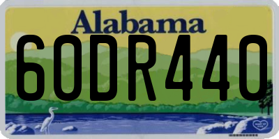 AL license plate 60DR440