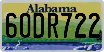 AL license plate 60DR722