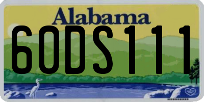 AL license plate 60DS111