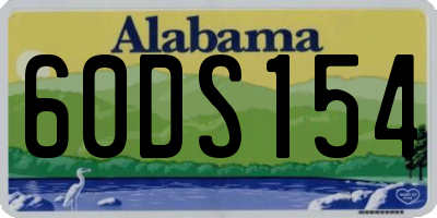 AL license plate 60DS154